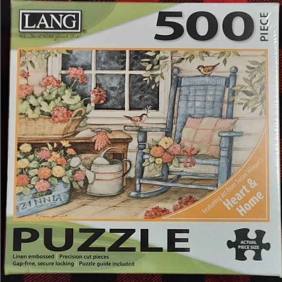 Lang 500 Piece Jigsaw Puzzle Rocking Chair 24" X 18" New Sealed. - Picture 1 of 2